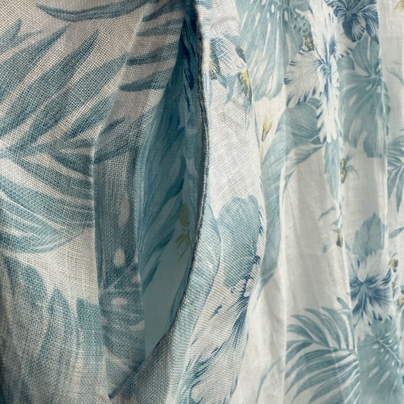 NWOT Lungo L’arno Linen Floral Blue Maxi Dress - Picture 4 of 7